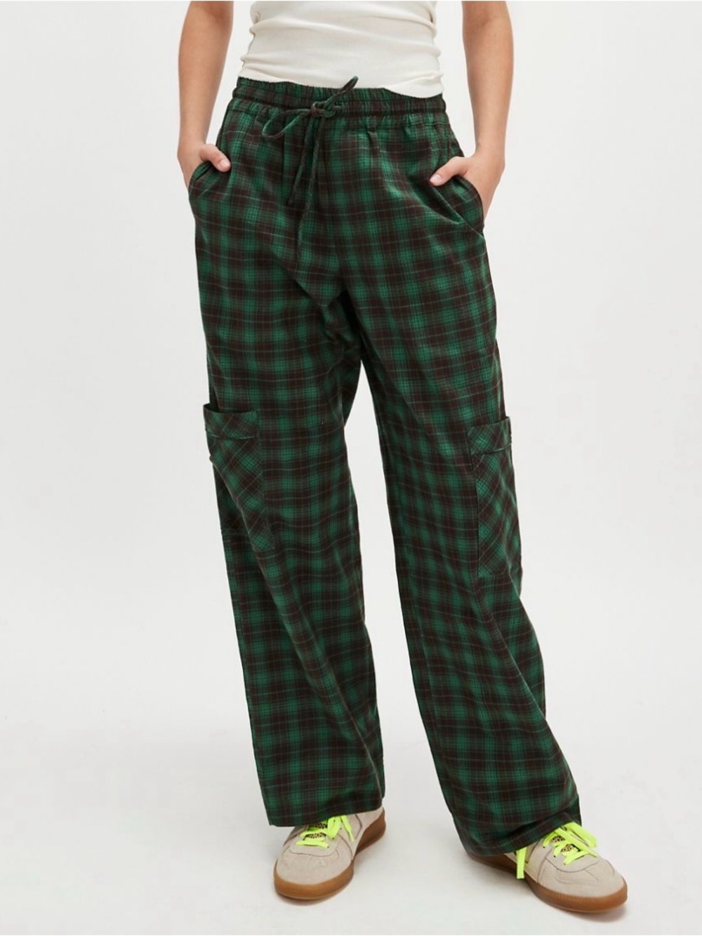 Damson Madder Rafe Pants in Green Check Size UK10 - US6
